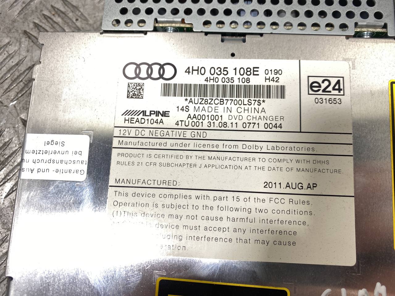 AUDI A8 D4/4H (2010-2018) Музичний плеєр без GPS 4H0035108E 23475962