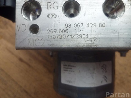 Peugeot 265956083, 9806742980 308 (4A_, 4C_) 2008 Unité de commande hydraulique ABS