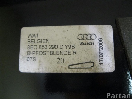 Audi 8E0 853 290 D / 8E0853290D A4 (8EC, B7) 2006 Накладка центральной стойки двери справа