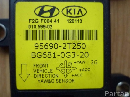 Kia 95690-2T250 , BG681-0G3-20 / 956902T250, BG6810G320 OPTIMA 2012 Sensor, Längs-/Querbeschleunigung