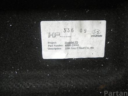 Hyundai 85930-2R000 / 859302R000 i30 (FD) 2009 Trunk lining/mats