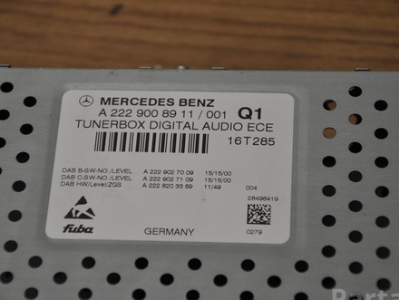 Mercedes-Benz A2229008911 E-CLASS (W213) 2016 Cassetten-Radio