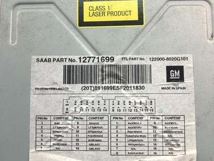 Saab 12771699 9-5 (YS3E) 2006 CD-Radio