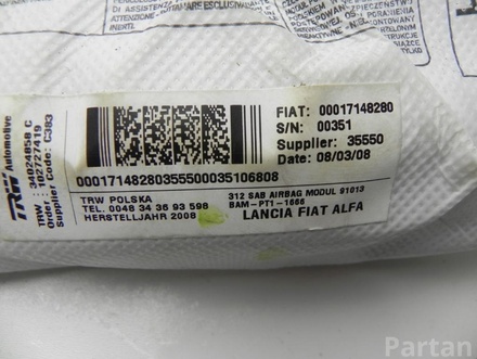 Fiat 00017148280 500 (312_) 2008 Seitenairbag links