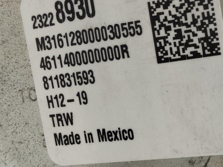 Chevrolet 23228930 CORVETTE (C7) 2016 Cinturón de seguridad Right Front